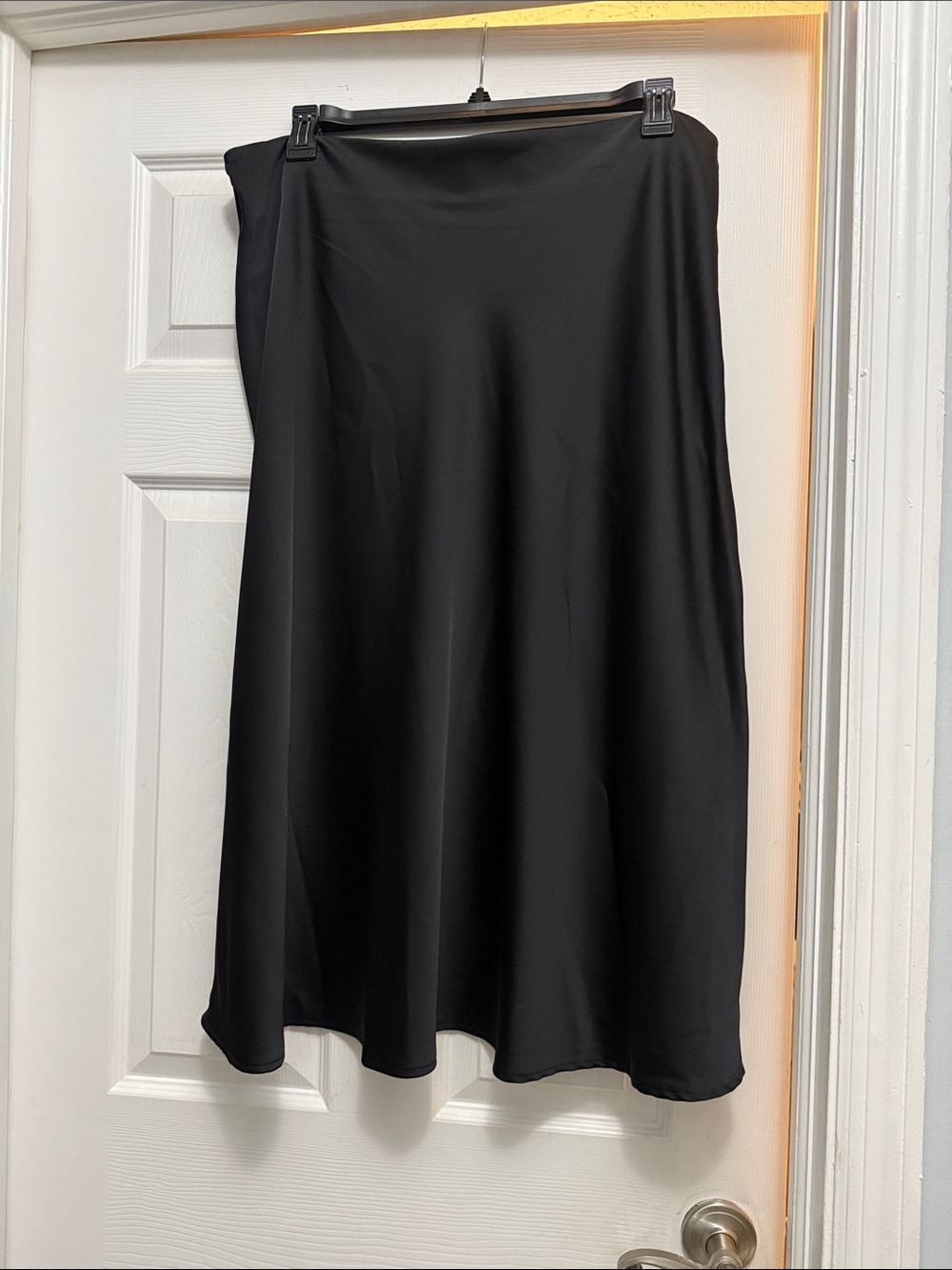 Nine West Black Midi A-Line Skirt SZ XXL